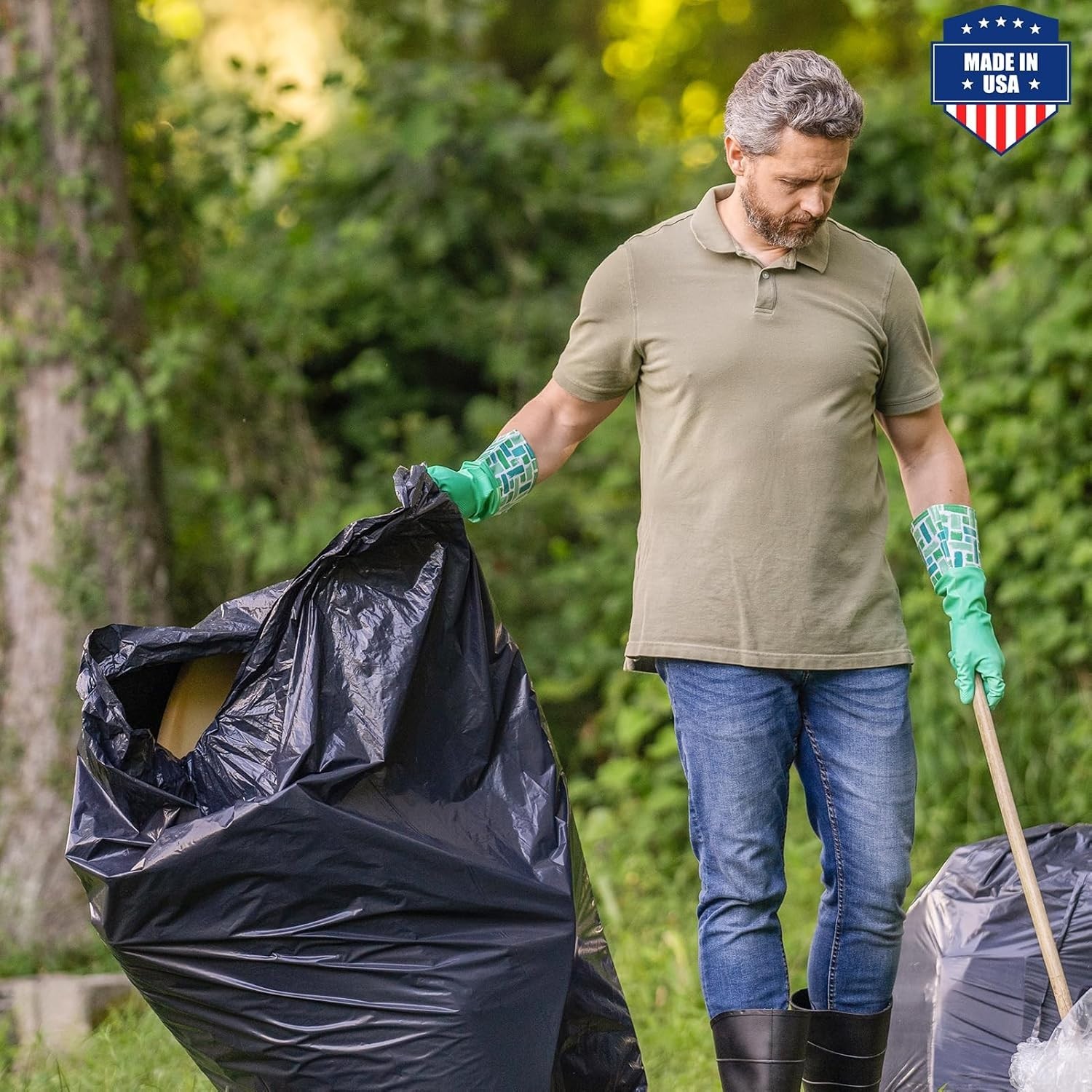 55-60 Gallon Black Trash Bags Extra Large Garbage Rubbish Bags 150bags 38 x 58″