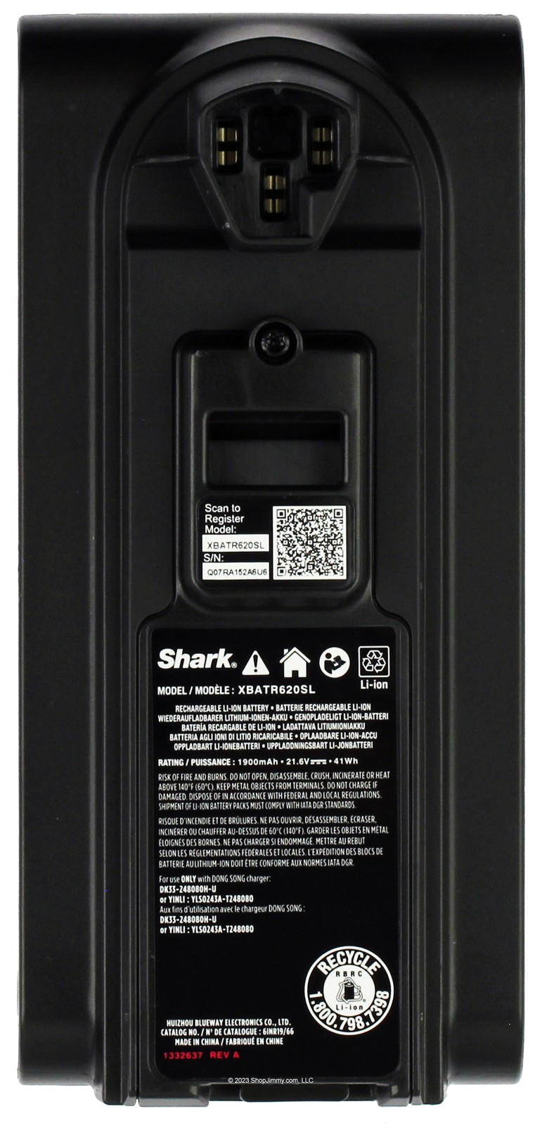 Shark Lithium-Ion Battery UZ565H IZ531H IZ540H IZ562H IZ662H