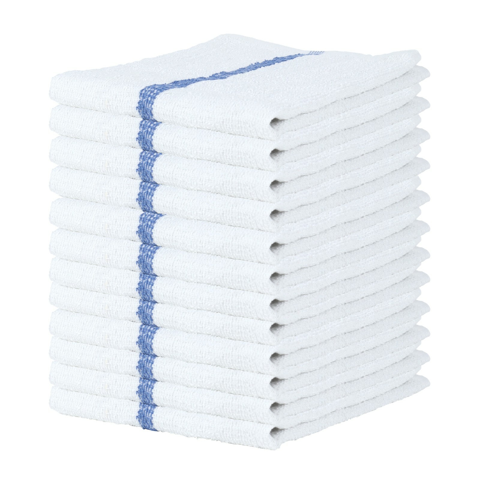 Qwick Wick Bar Mop Terry Towels – 16 x 19 Cotton Kitchen Towels – Packs of 12