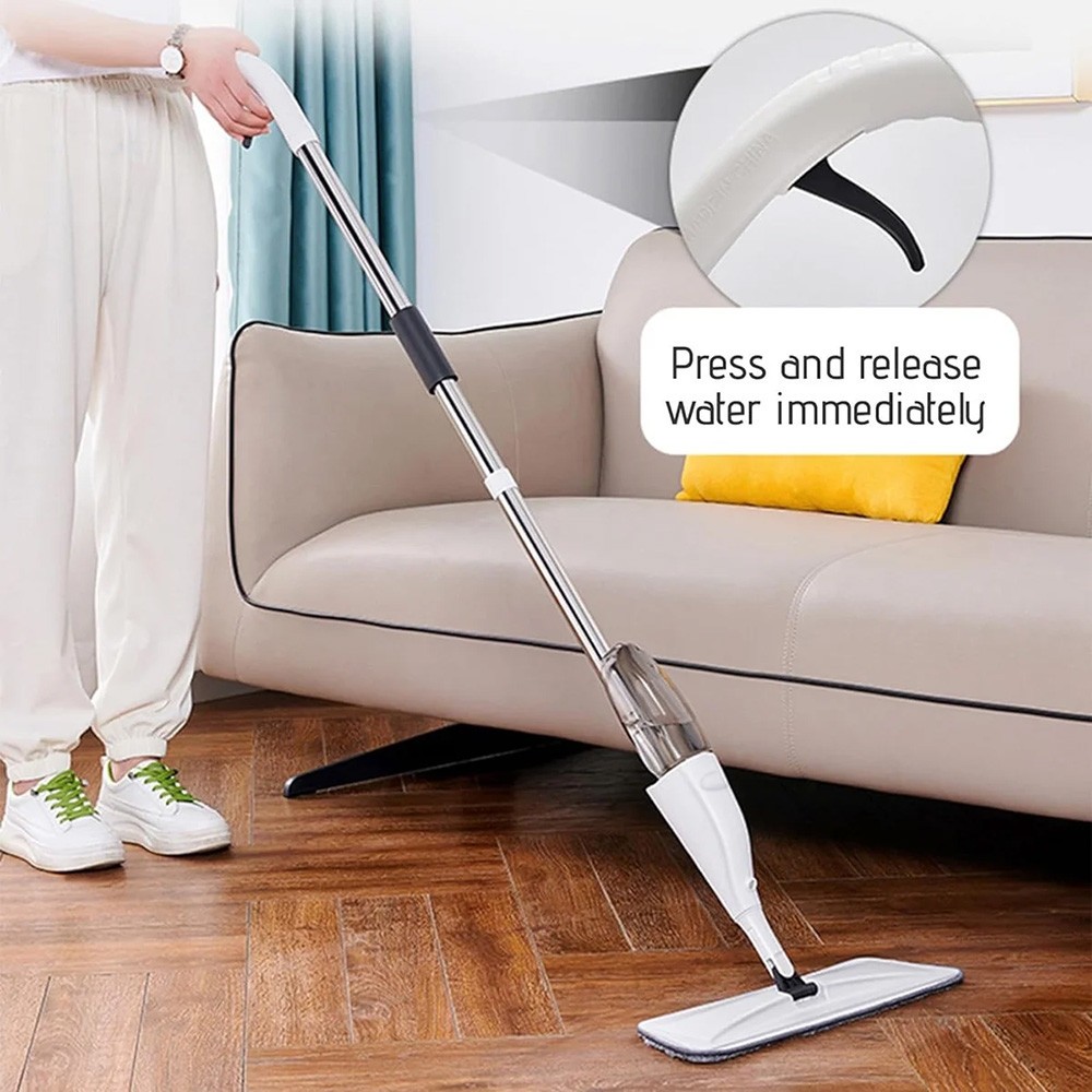 Spray Mop with 3 Washable Pads Refillable Bottle 360° Microfiber Floor Cleaner
