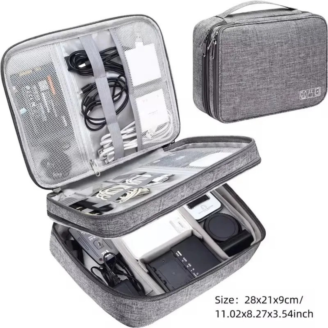 Portable Electronic Organizer Travel Cable Storage Bag Cord Case Accessories US