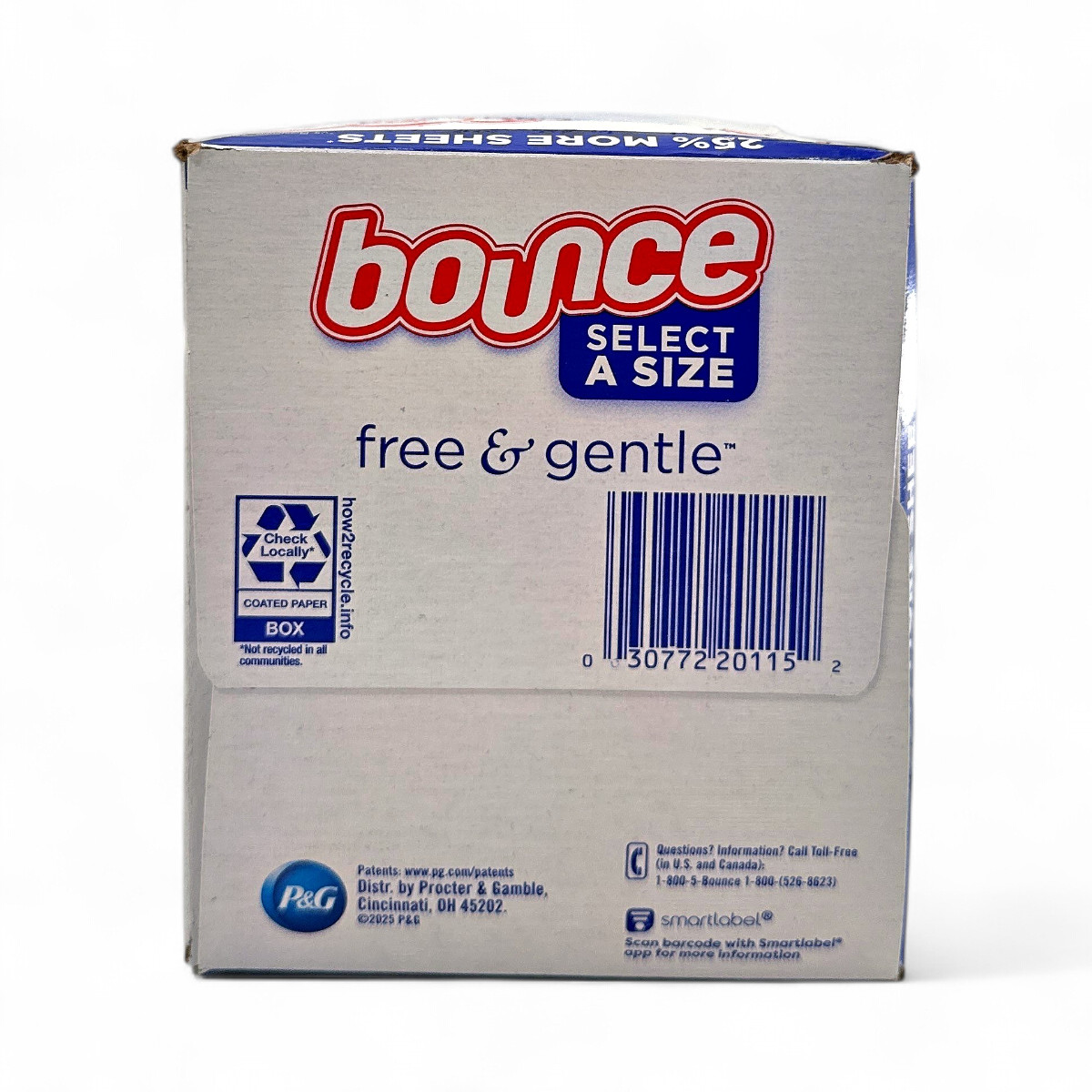 Bounce Select a Size Free + Gentle Dryer Sheets, Unscented – 400 Count