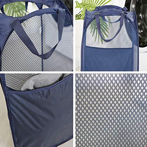 BENJUNC 2 laundry baskets, pop-up laundry baskets, foldable Assorted Colors