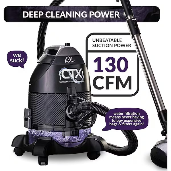 Prolux CTX PRO Water Filtration Bagless Canister Vacuum Cleaner