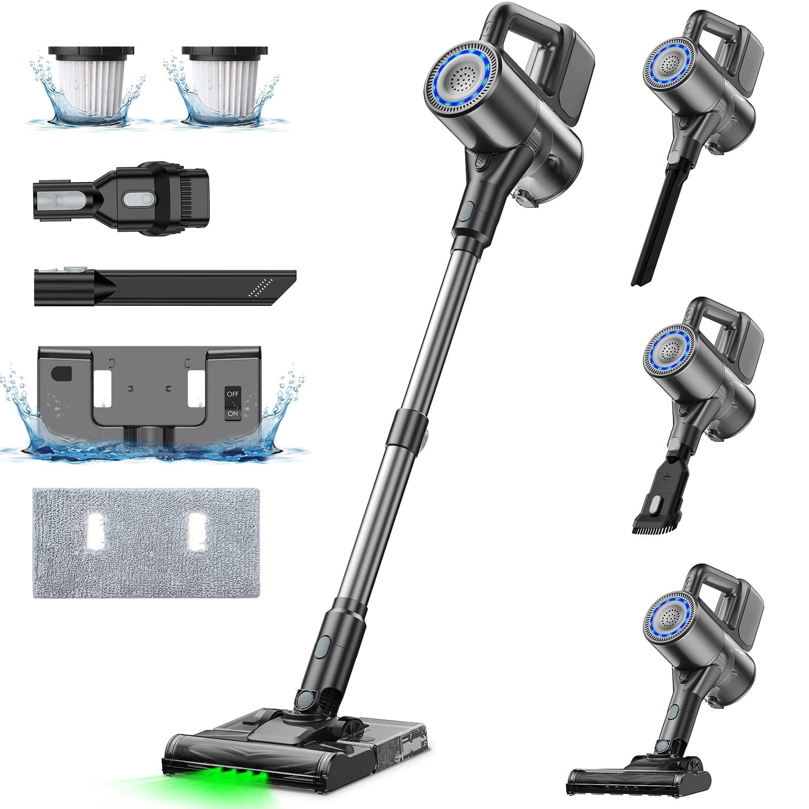 S7 Plus Cordless Vacuum Cleaner, 35Kpa, up to 40Mins 2-in-1 Cordless Vacuum