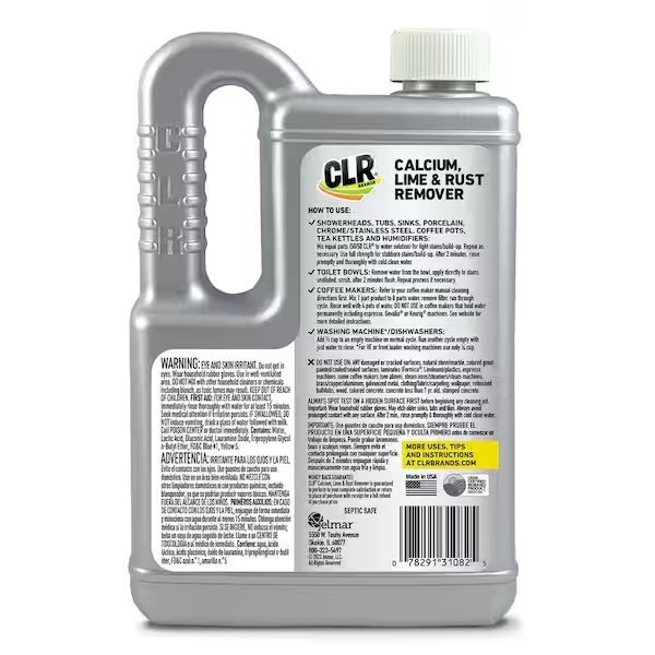 CLR 28 oz. Calcium, Lime and Rust Remover (1-Pack )EPA Safer Choice, bleach