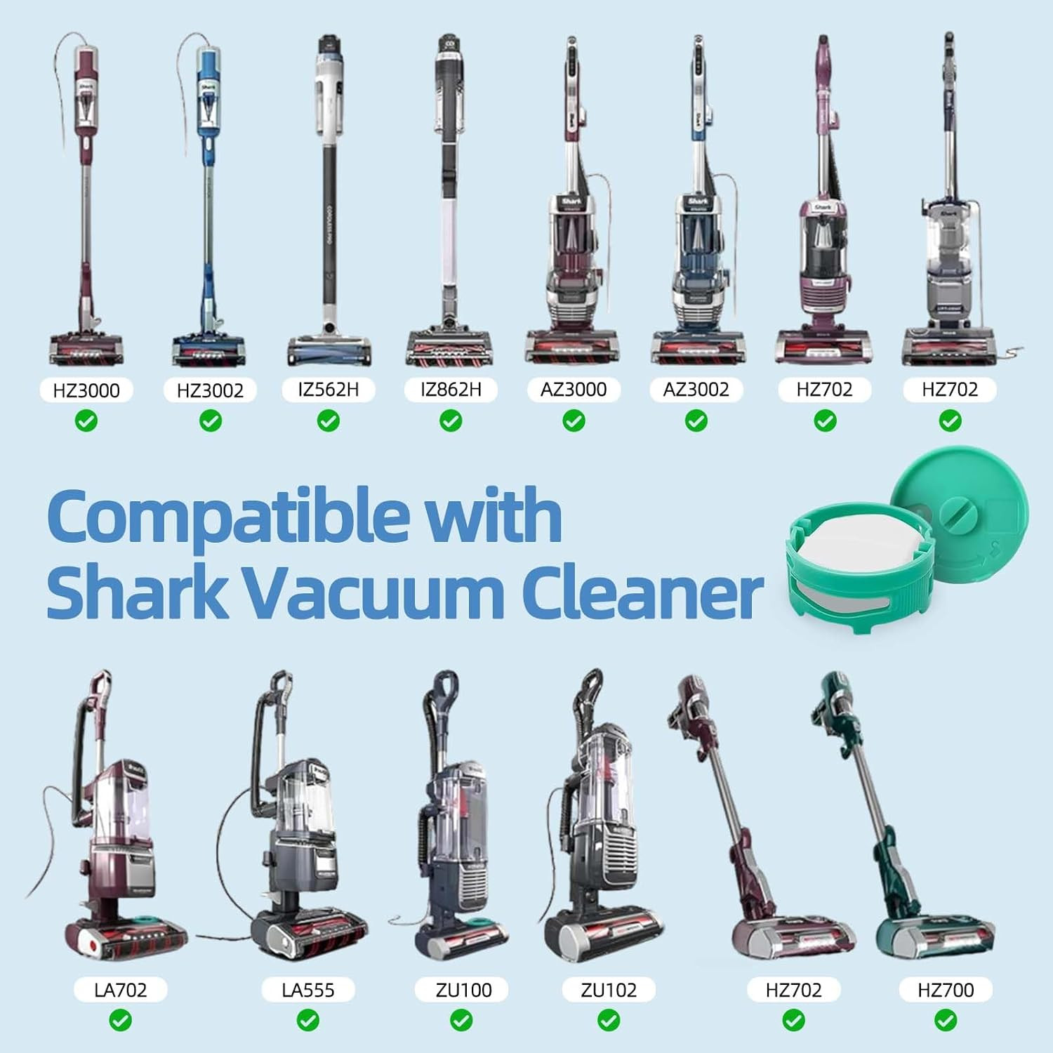 AZ3000 Odor Neutralizer Cartridges for Shark AZ3002 HZ3000 HZ3002 IZ862H