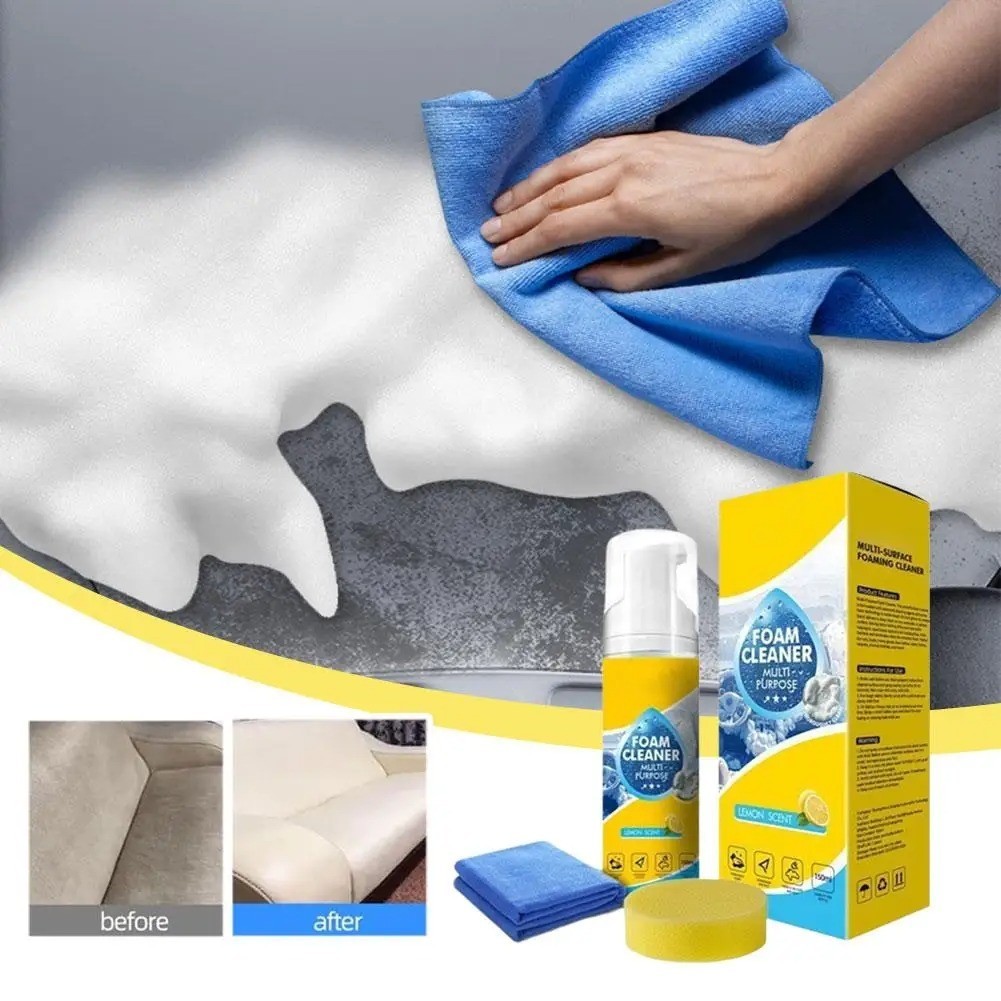 4-in-1 Multi-Enzyme Foam Cleaner, Deep Cleaning Spray for Car Kitchen Bathroom.