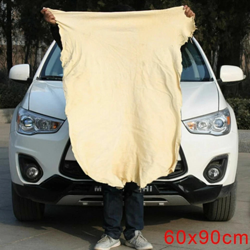 Car Cleaning Cloth Washing Absorbent Drying Shammy Towel Natural Chamois Leather