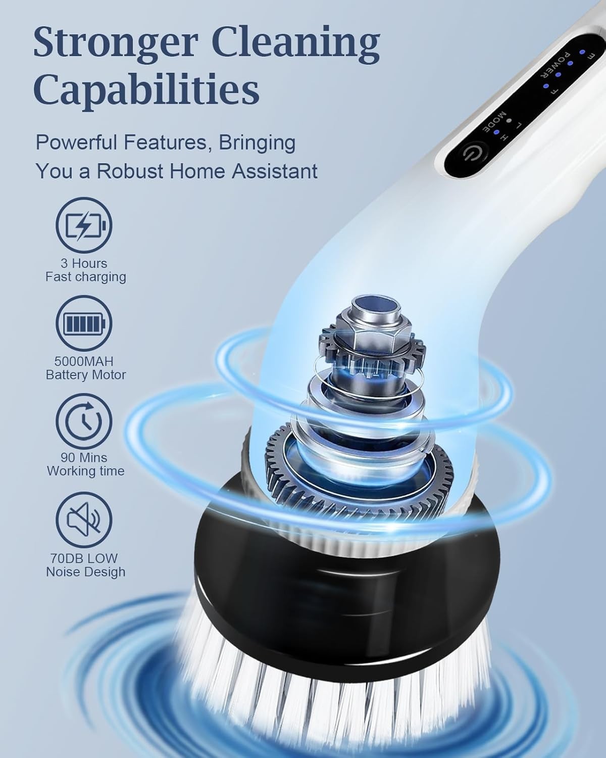 8 in 1 Electric Spin Scrubber for Bathroom, Tub, Tile, Kitchen