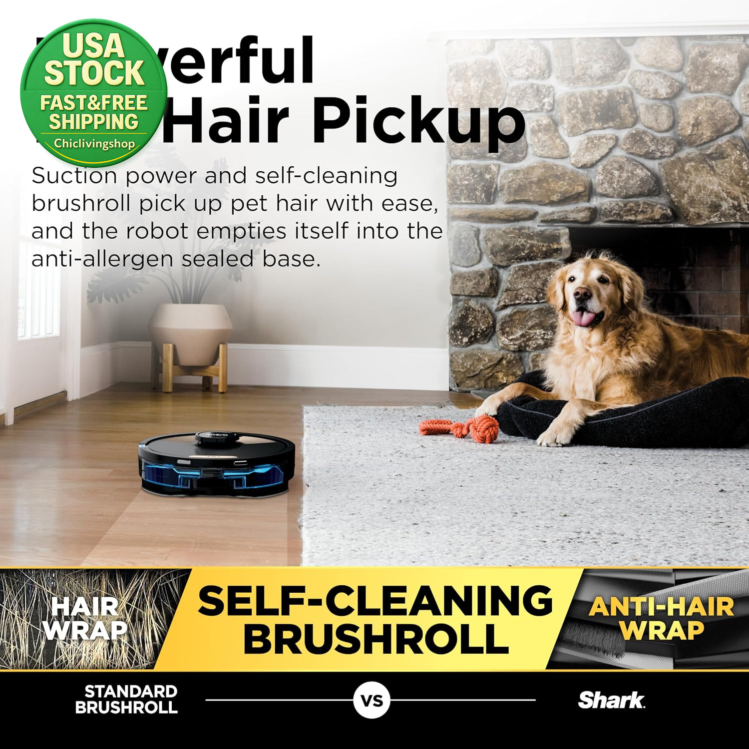 Shark Matrix plus 2-In-1 Robot Vacuum Mop AV2610WA Self-Emptying Pet Hair Black