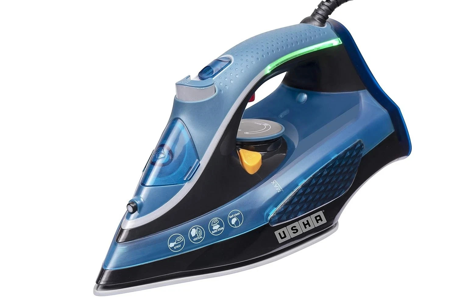 USHA Aqua Glow 2000 watts Steam Iron with Innovative Led Indicator 220V