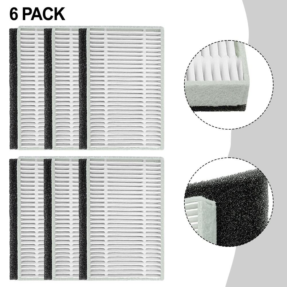 Replacement Part Set of 6 For Filters for ECOVACS For YEEDI Y1 PRO PLUS Model