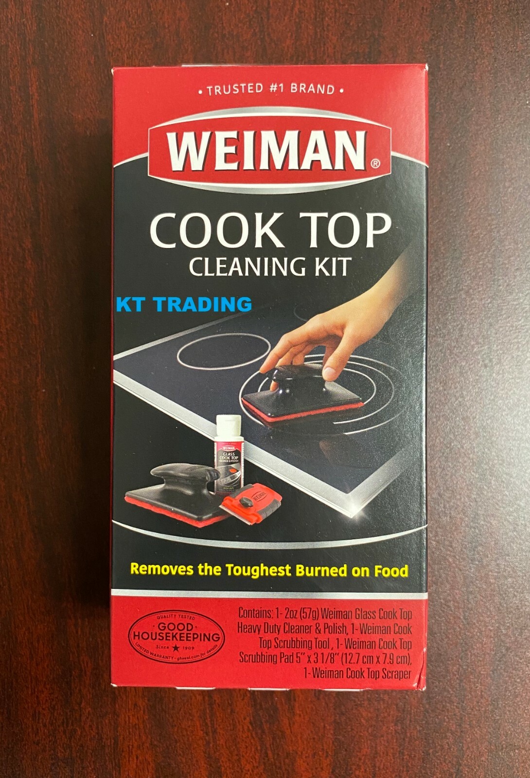 WEIMAN Glass Stove Cook Top Complete CLEANING KIT Scrubber & Scraper Included