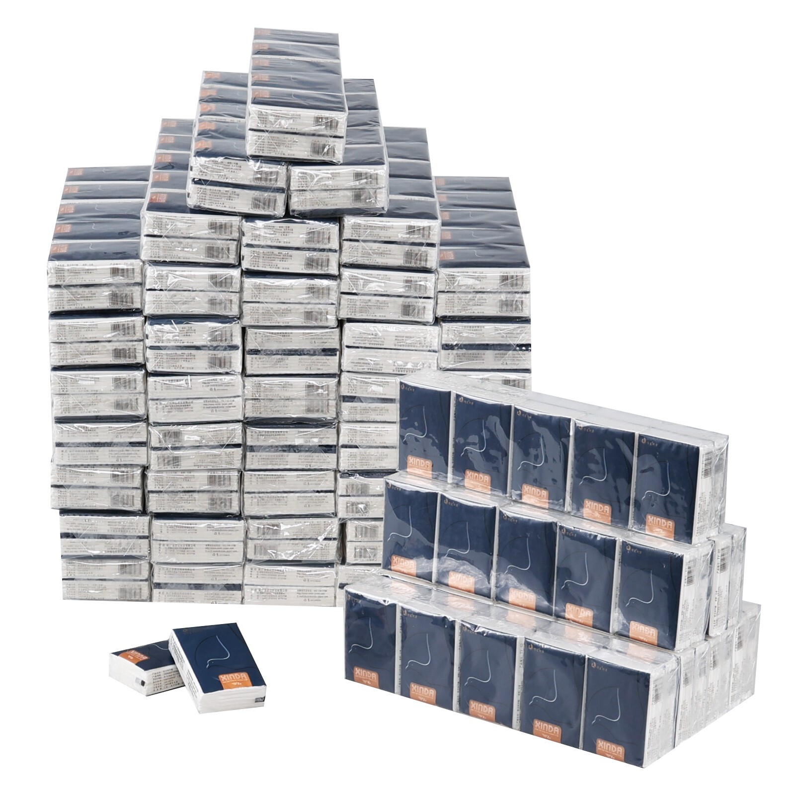Cand 480 Pack White Facial Travel Tissue Packs, 4 Ply Sheets Soft Unscen
