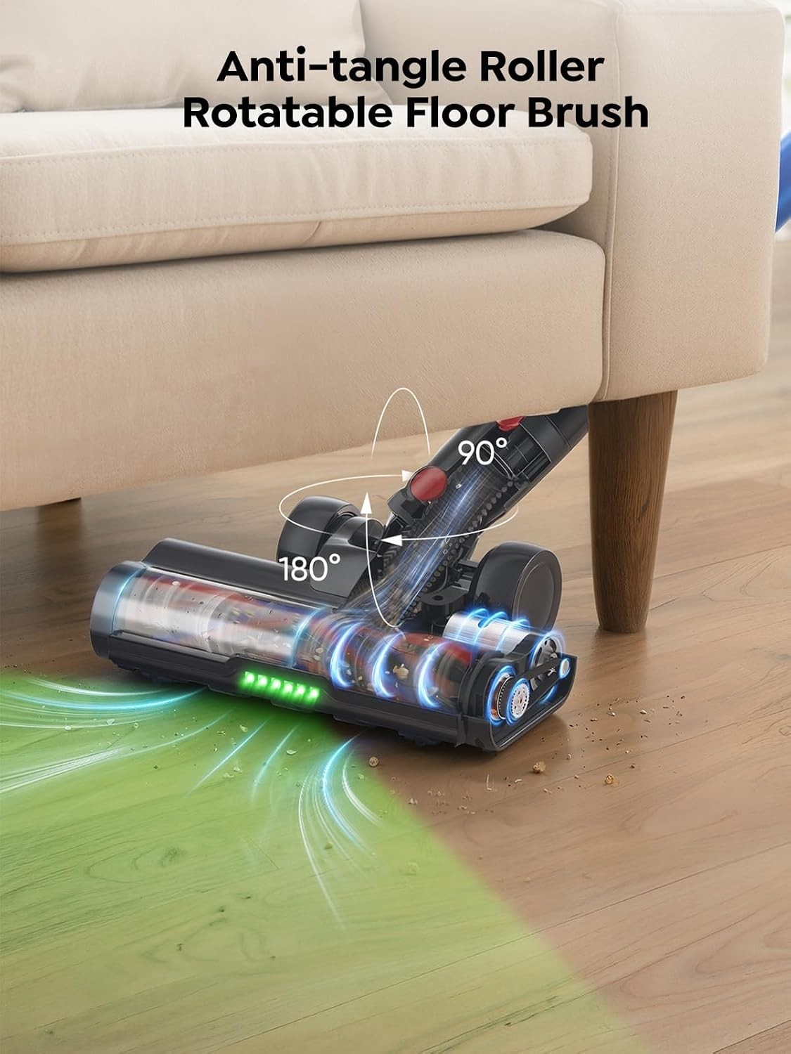 Cordless Vacuum Cleaner 650W 55KPA 70Mins Suction Pet Hair Carpet Floor