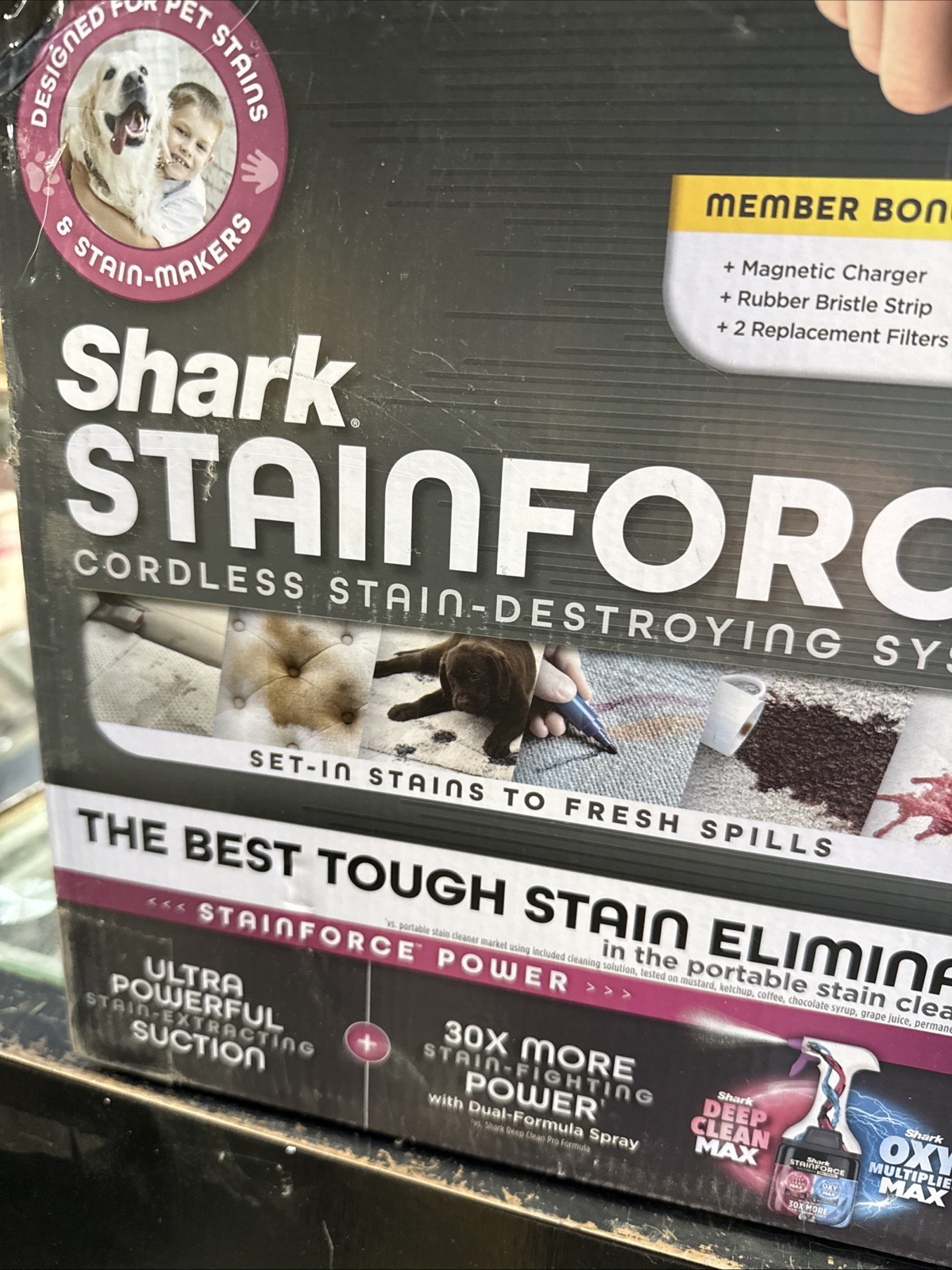 Shark StainForce Cordless Portable Spot, Stain and Odor Removal System Free Ship