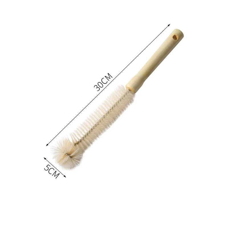 Cup Brush Cleaning Long Handle Wooden Handle Nylon Bristles Small Brush Cup Clea