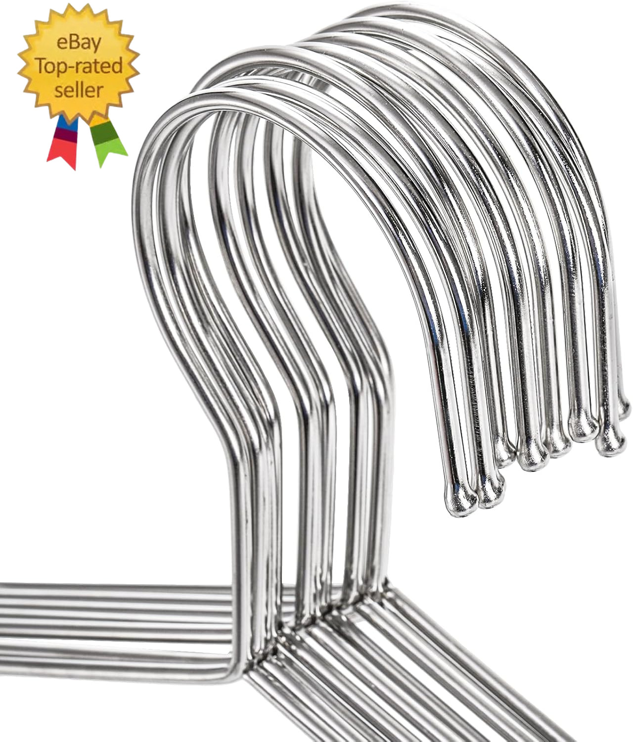 50 Pack Stainless Steel Strong Wire Metal Hangers Heavy Duty Clothes Hangers –