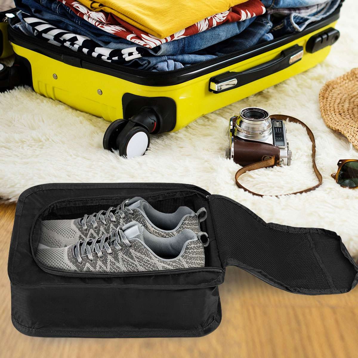 Travel Shoe Bags Zip Pouch Storage Organizer Waterproof Bag Shoes Carry Case Box