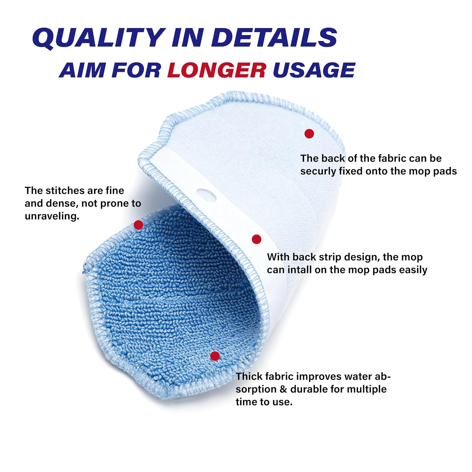 Robot Vacuum Mop Pads Replacement Parts for MAMNV BR150/BR151, ZCWA BR15