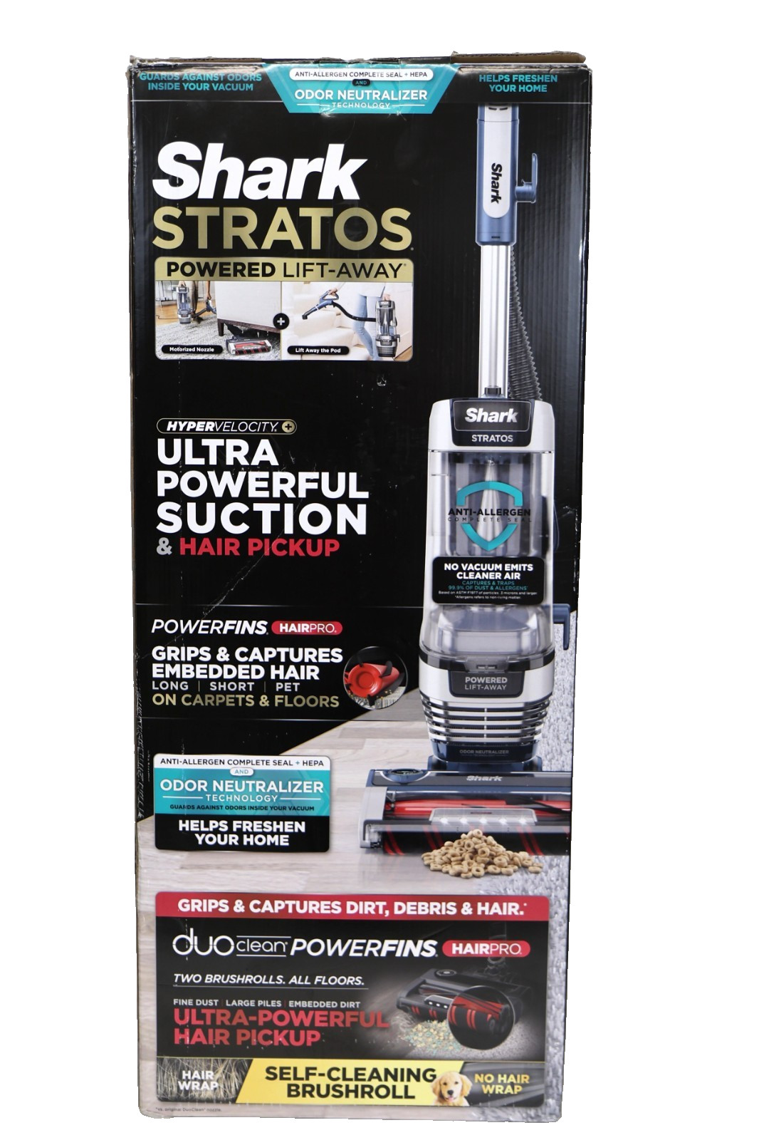 Shark Stratos AZ3002 TruePet Upright Vacuum – Blue