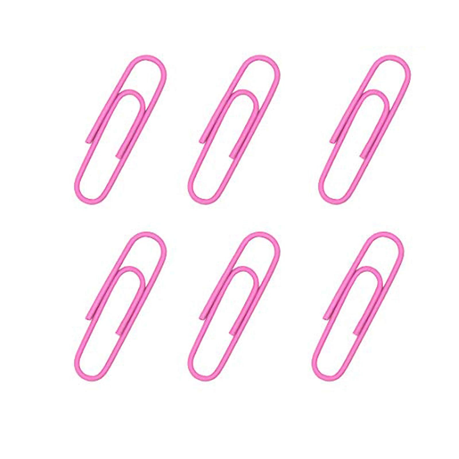 28mm / 1.1 Inch Mini 300 Pack Paper Clips Extra Small Small, Light Pink