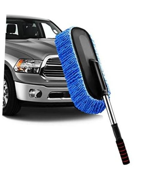 Car Duster Exterior Scratch Free Microfiber Car Cleaning Brush, 1 Pack Blue