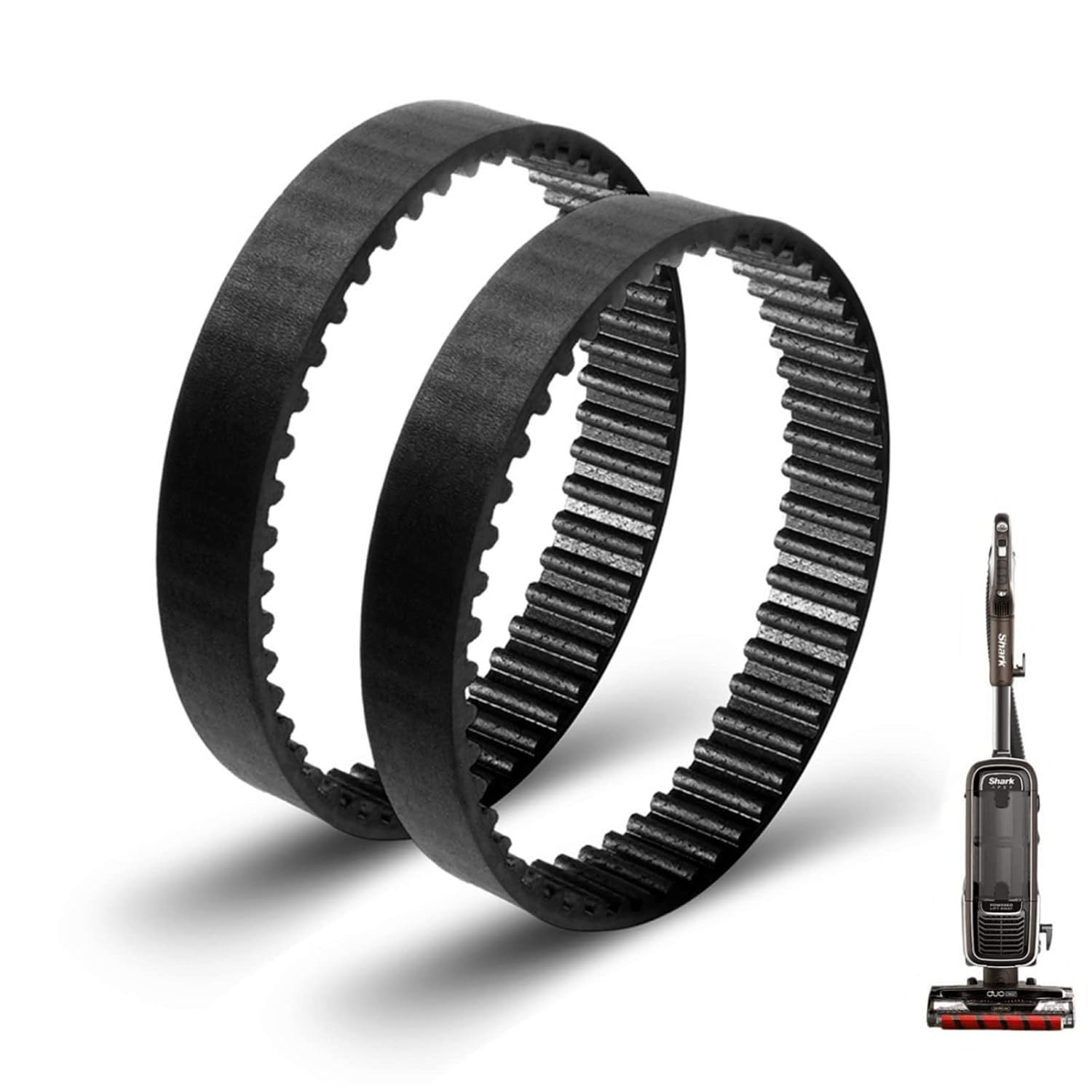 2 Pack Replacement Drive Belts for Shark APEX DuoClean Upright Vacuum Cleaner