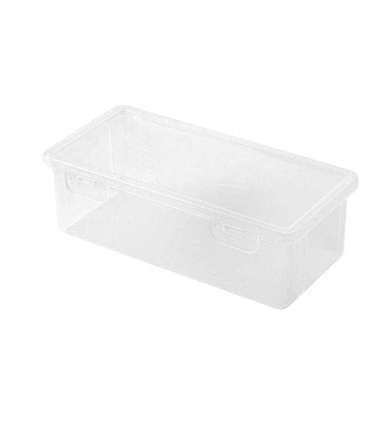 1 pc Transparent Large Capacity Plastic Pencil Case for Pens & Crayons Storage