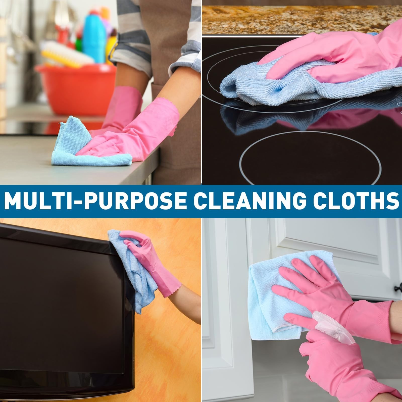 400 Pack Microfiber Cleaning Towels – Assorted Colors, Perfect for Cars & Home