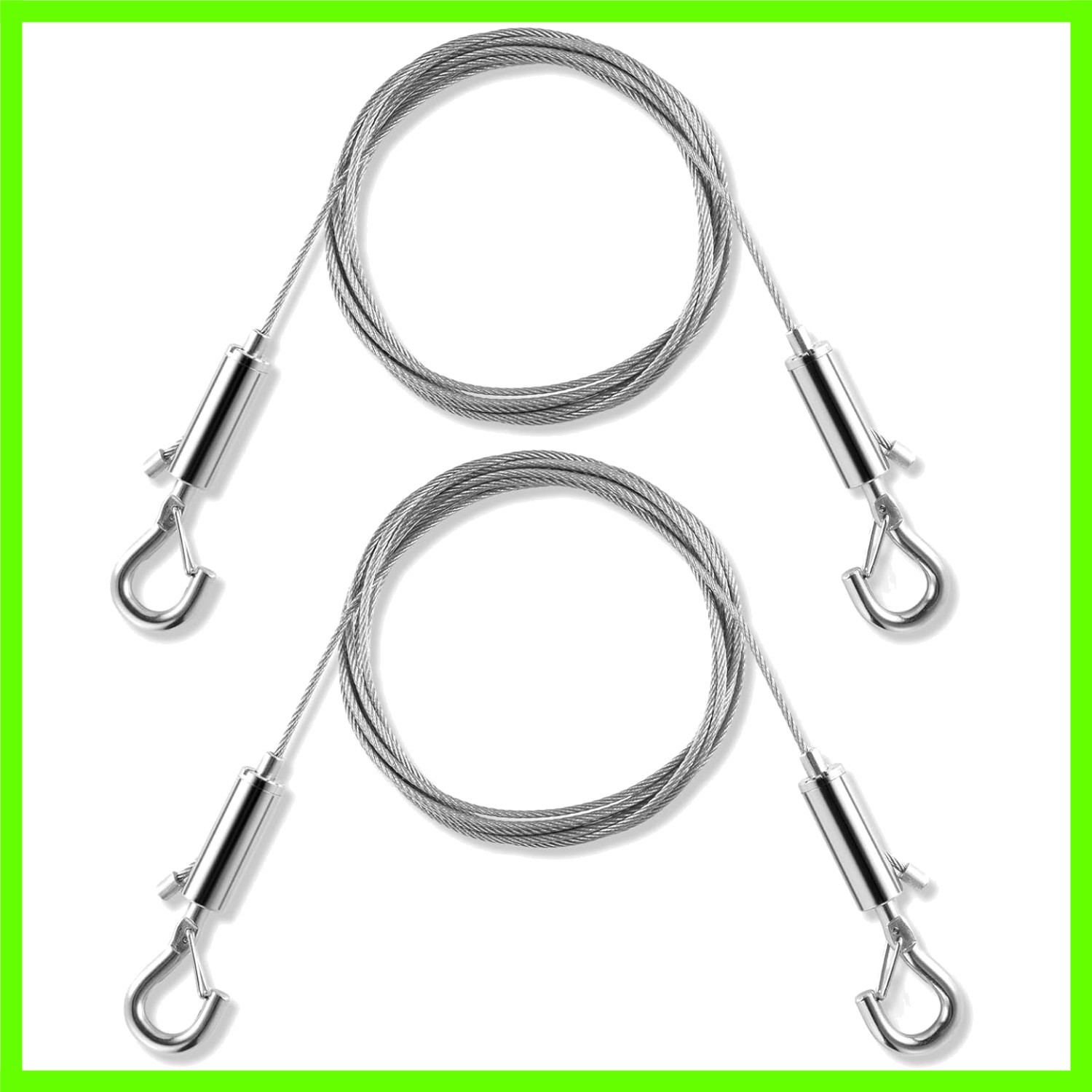 6.6FT Stainless Steel Picture Hanging Wire – 100lb Capacity, 2PC Adjustable Kit