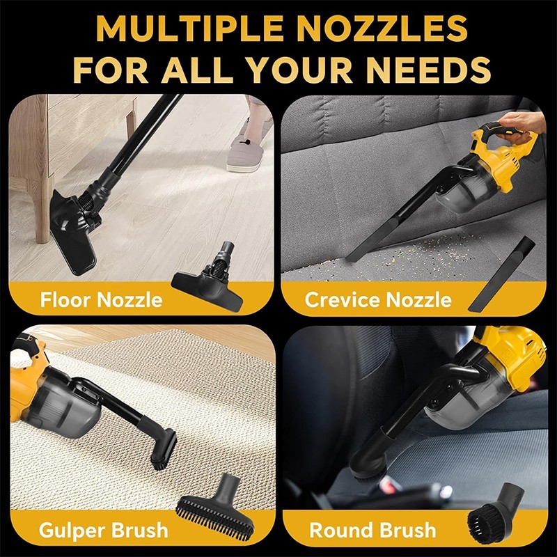 Cordless Handheld Vacuum Cleaner W/ Washable HEPA Filter DeWalt 20V Battery New