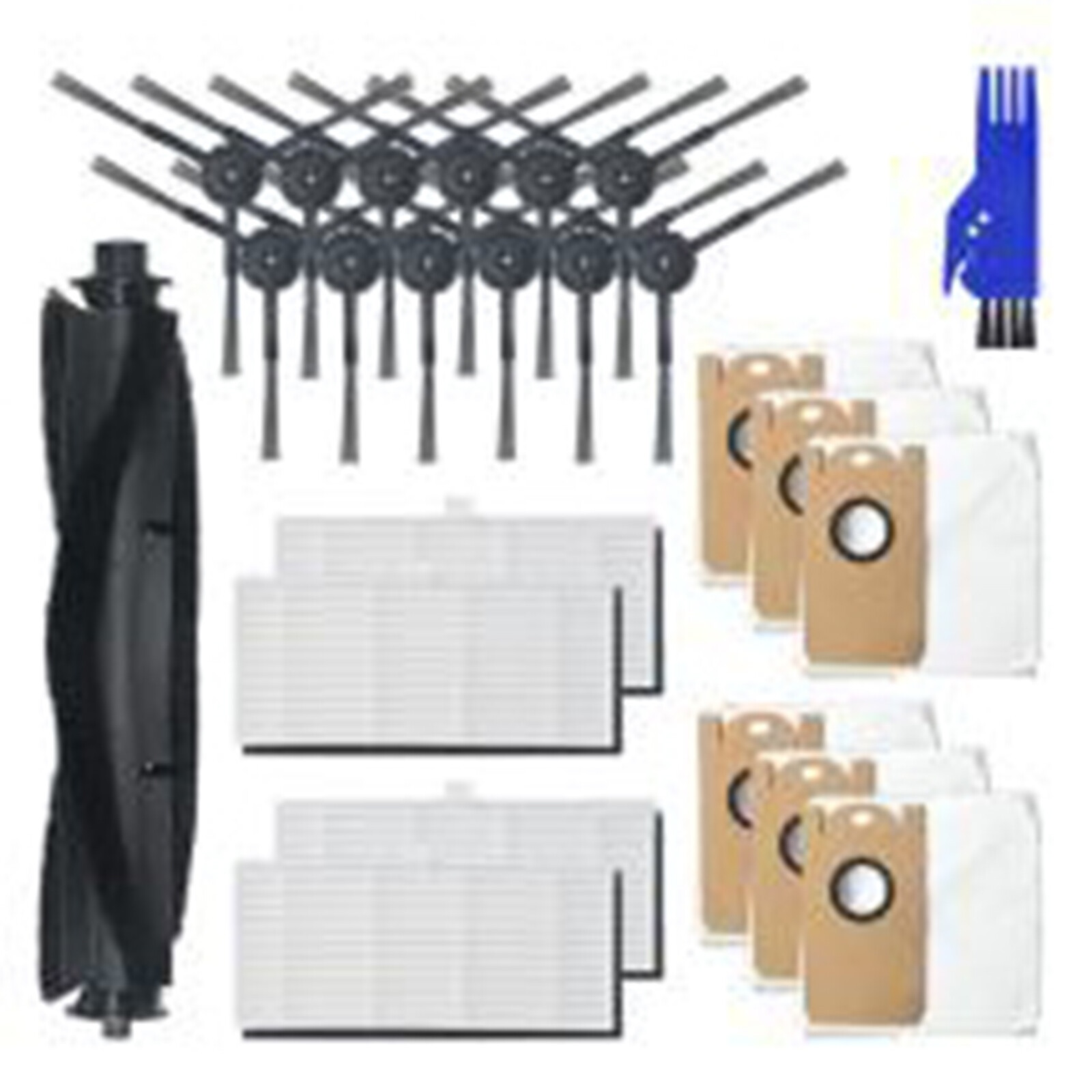 For VIOMI S9 Vacuum Cleaner Parts Side Brush Filter Mop Cloth Dust Bag Kit