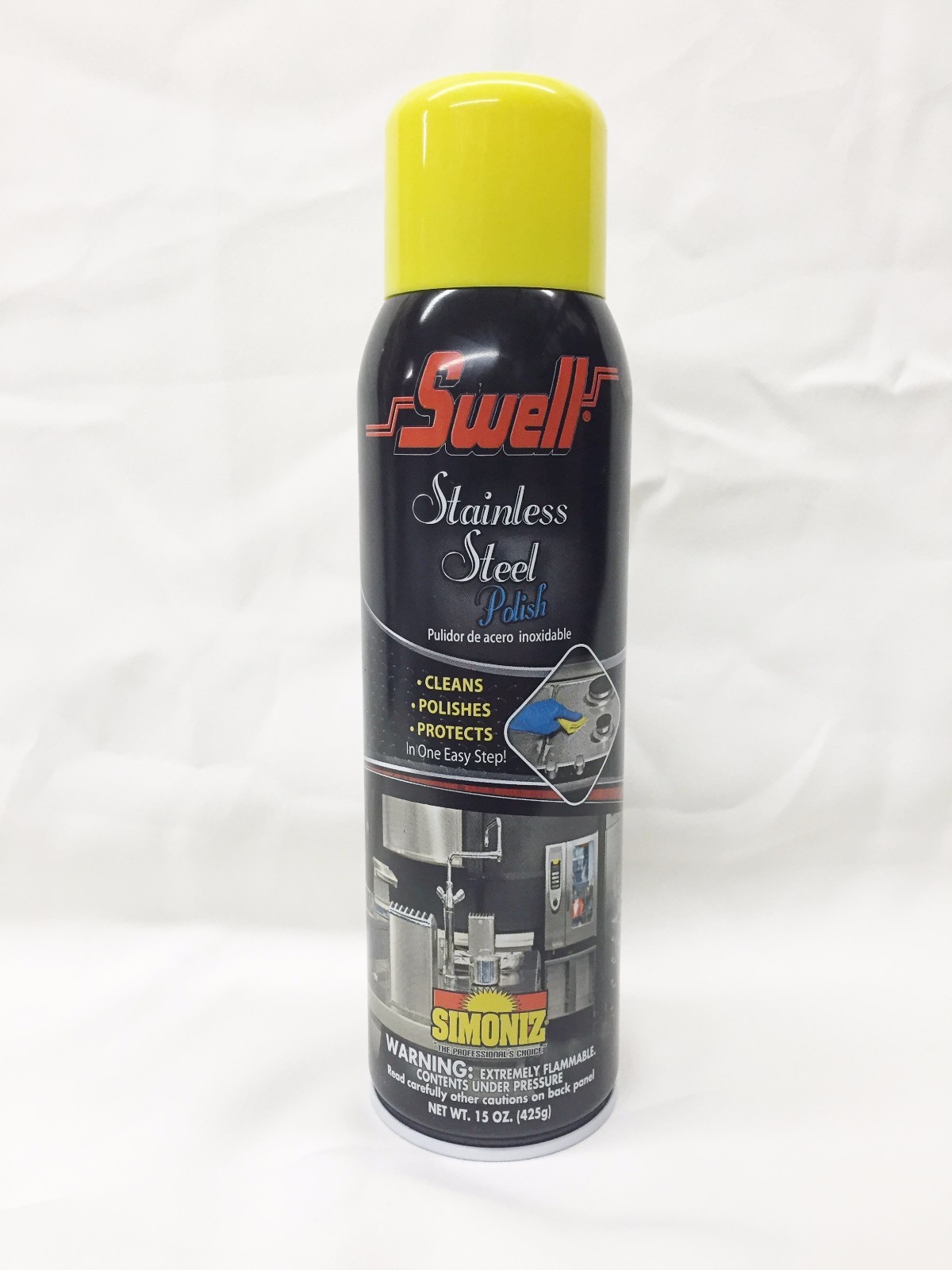15 oz Swell Stainless Steel & Chrome Cleaner & Polish Aerosol Spray