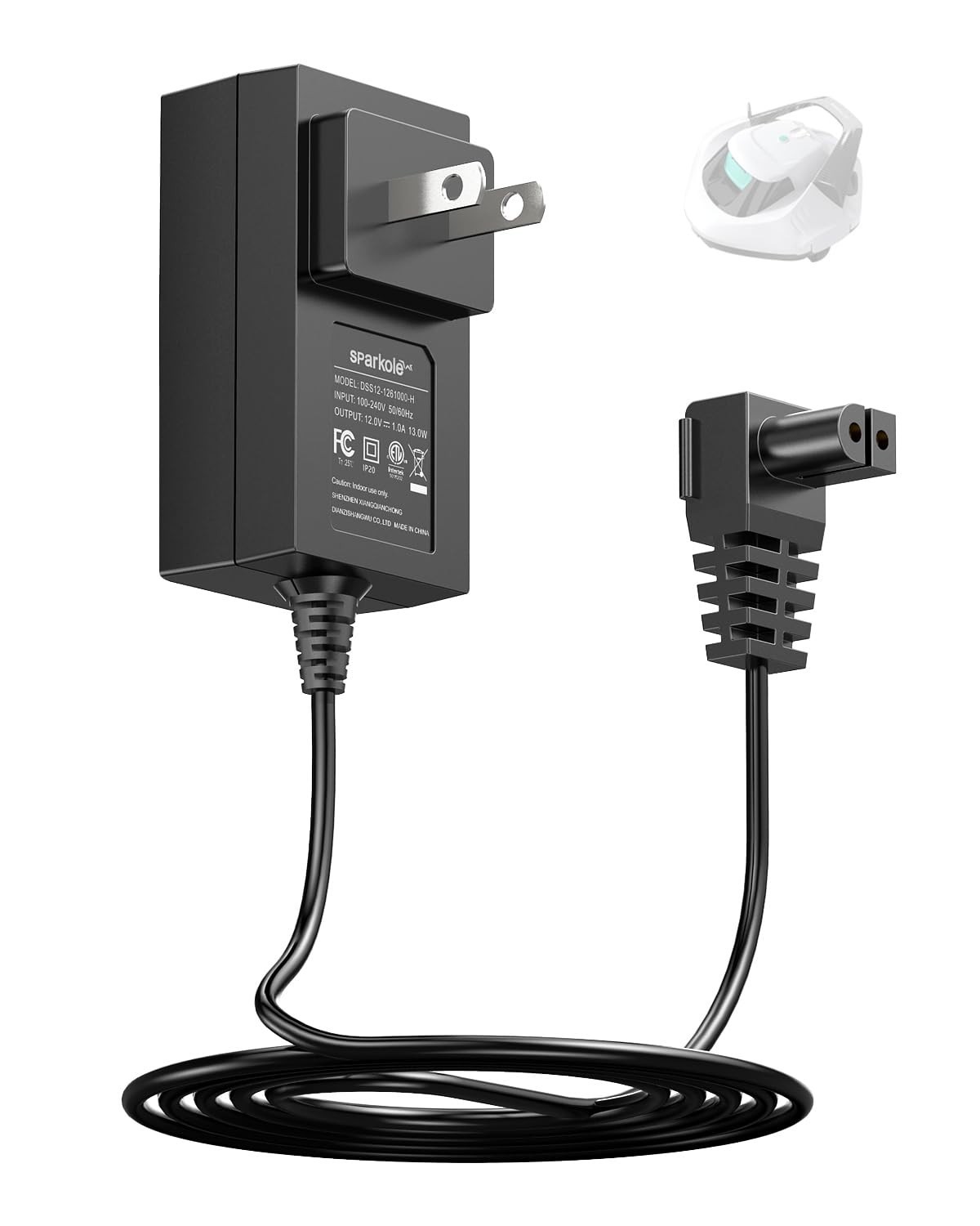 Quick Charge 12.6V AC Adapter for Cordless Pool Vacuum Cleaner, Compatible with