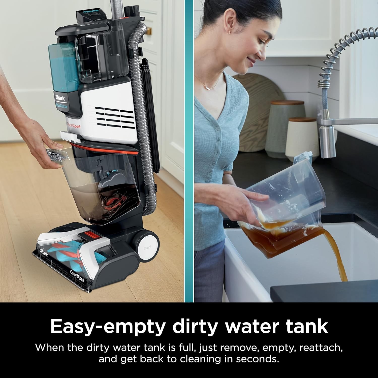 Shark R-EX201-SD CarpetXpert Carpet Upholstery Cleaner, Cyan – Scratch & Dent