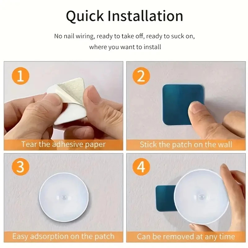 Motion Sensor LED Night Light Wireless Battery Powered Closet Cabinet Light