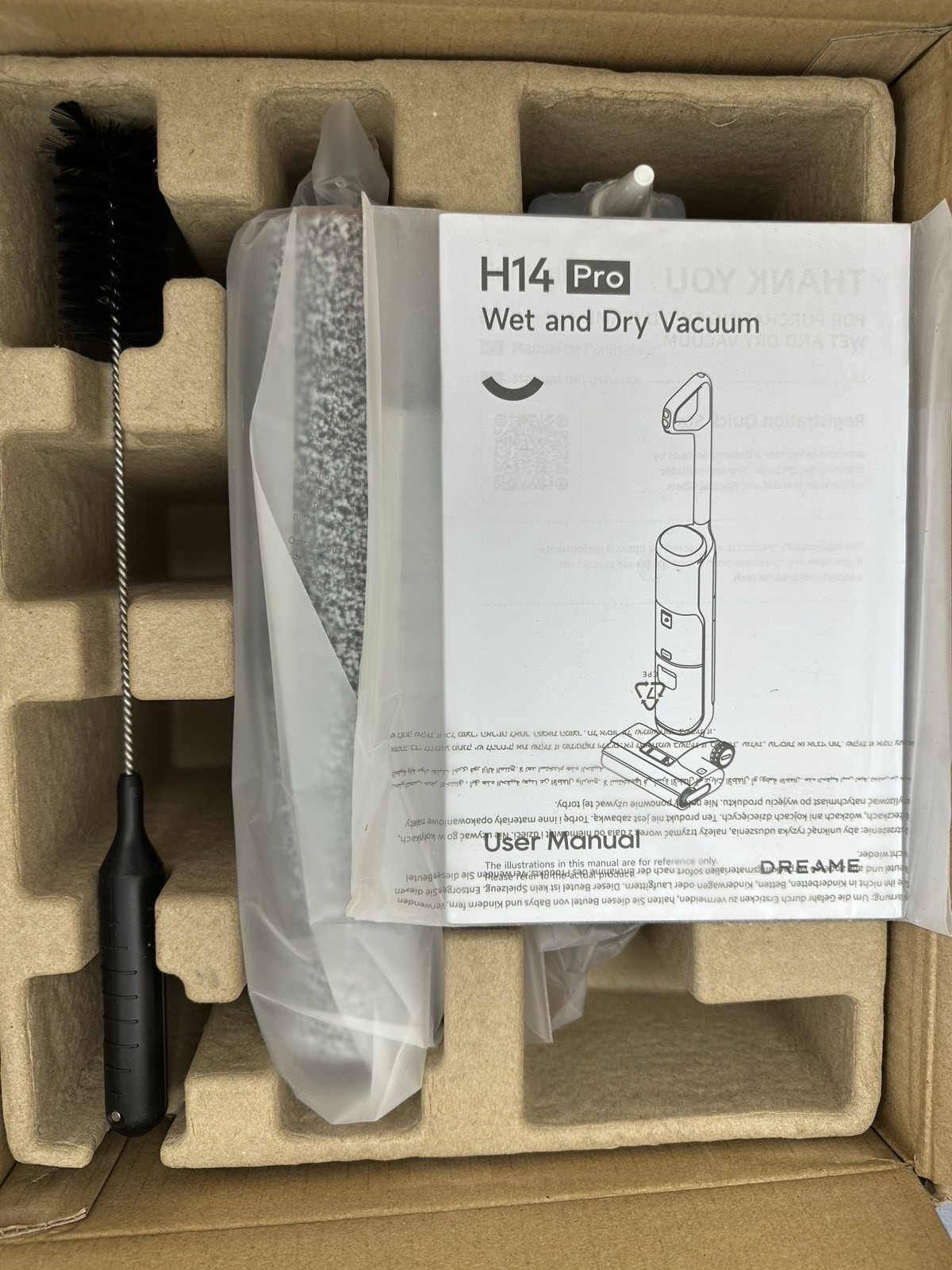 DREAME H14 Pro Wet Dry Vacuum Cleaner 180° Lie-Flat Mop Hot Air – Open Box New