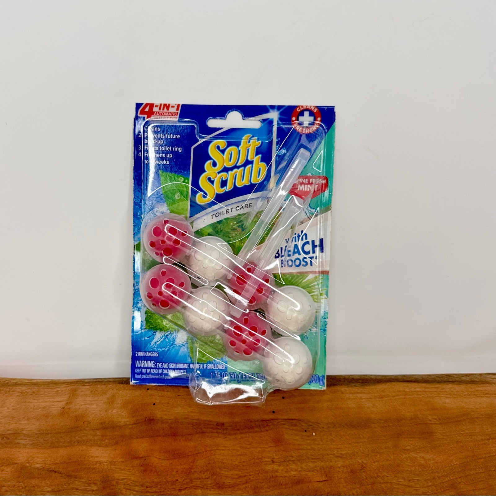 Soft Scrub 4-in-1 Bleach Boost 2 Pk Toilet Cleaner Rim Hanger Alpine Fresh Mint