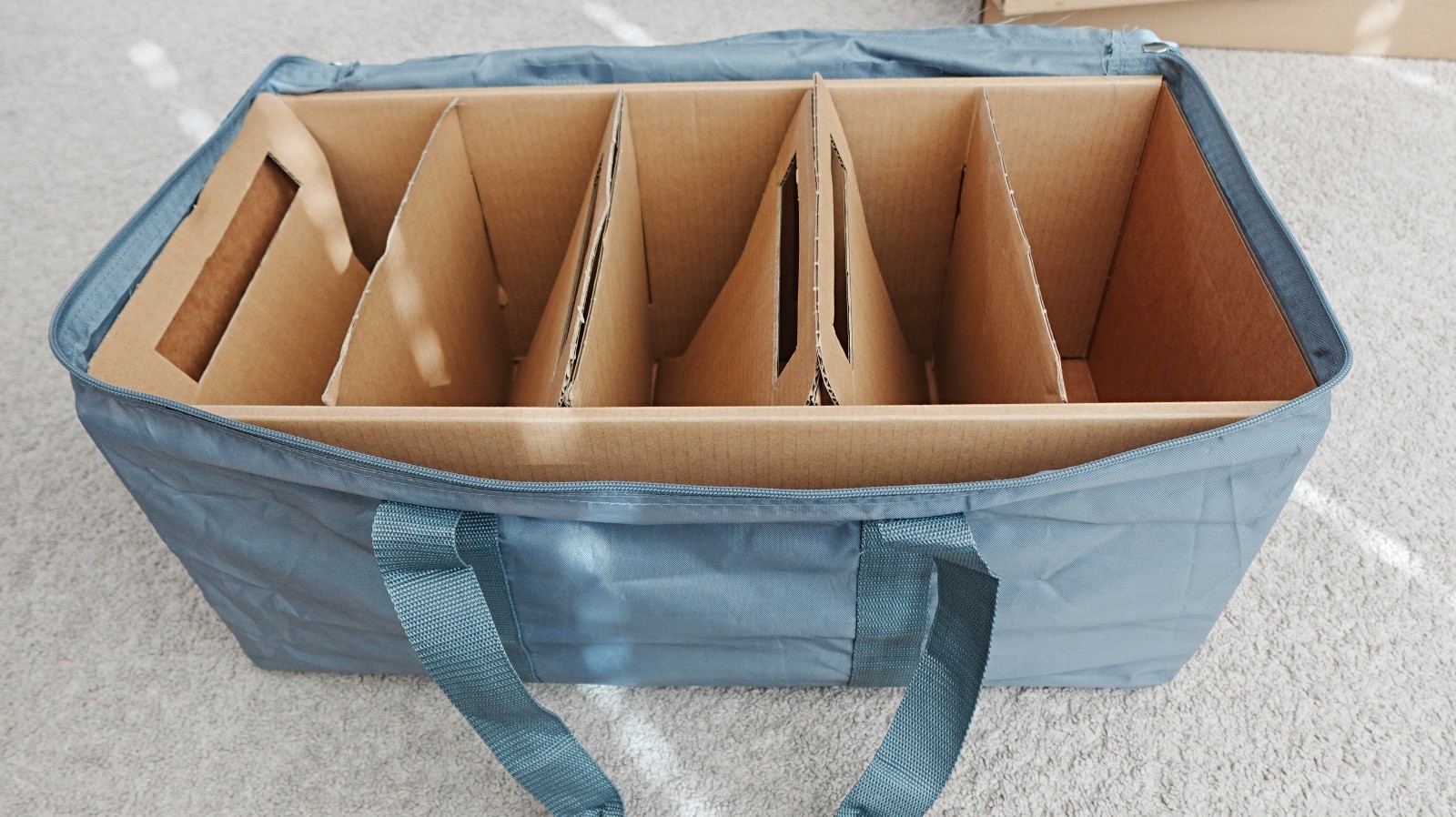 Oversized Collapsible Tote Bag Cardboard Frame Rectangular Reusable Storage