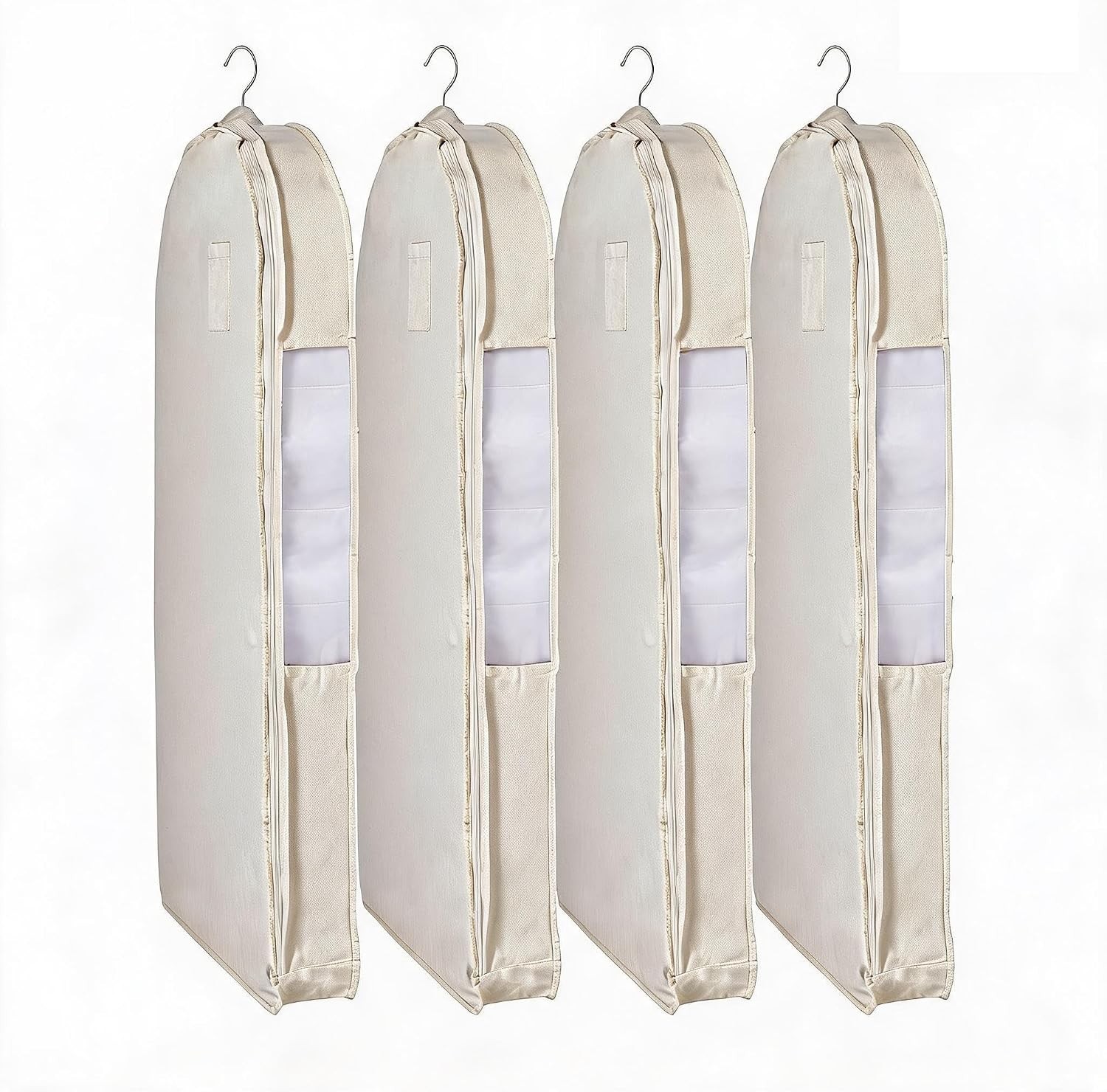 Breathable 106x60x10cm Cotton Garment Bags for Closet Storage 4 Pack Moth Proof