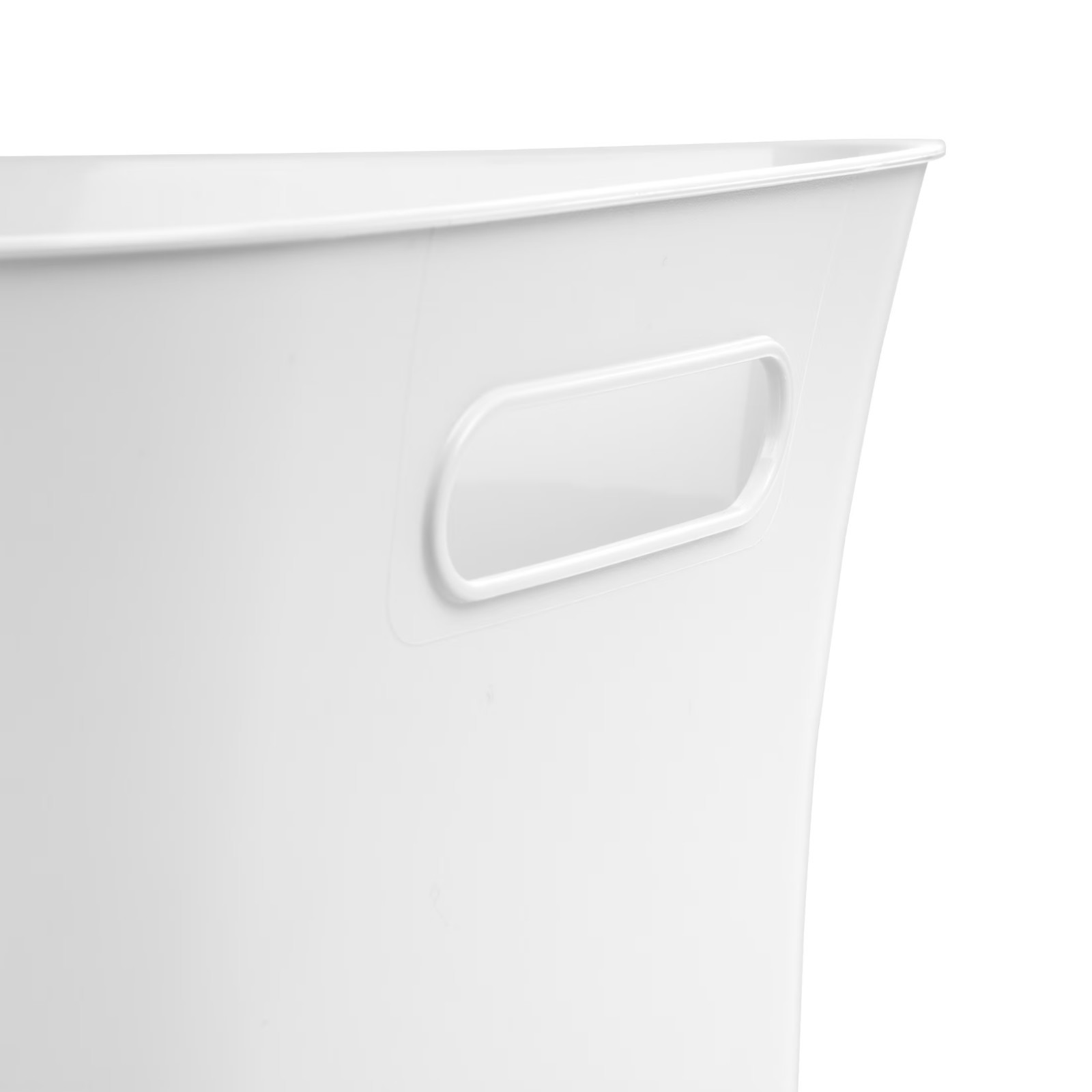 Mainstays Medium White Plastic Storage Bin, 13.8 in x 9.5 in x 5.8 in (4 Pack)