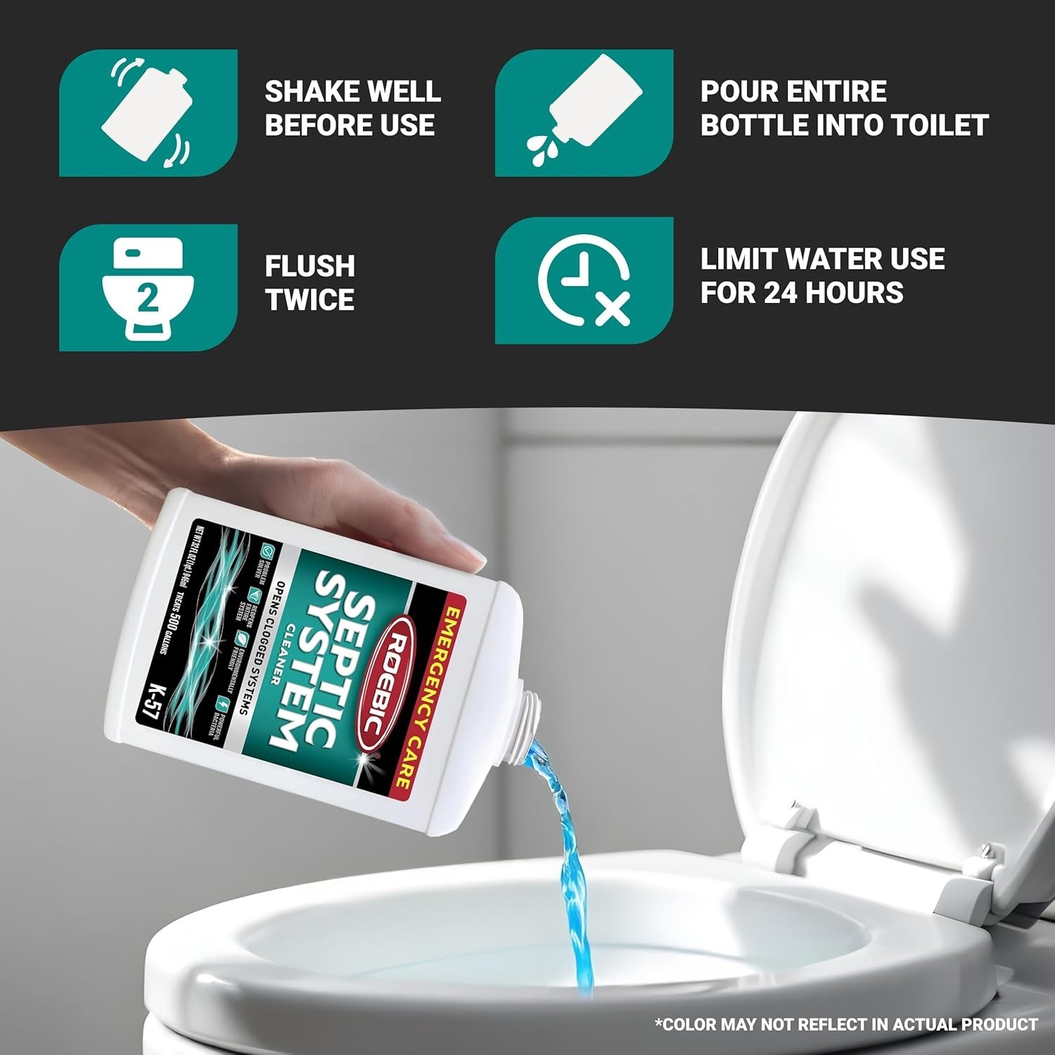 32 Fl Oz Effective Septic Treatment – Biodegradable, Clog Prevention & Easy Use
