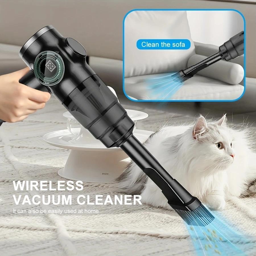 4 In 1 Wireless Car Vacuum Cleaner Household 9000Pa Strong Suction Air Blower
