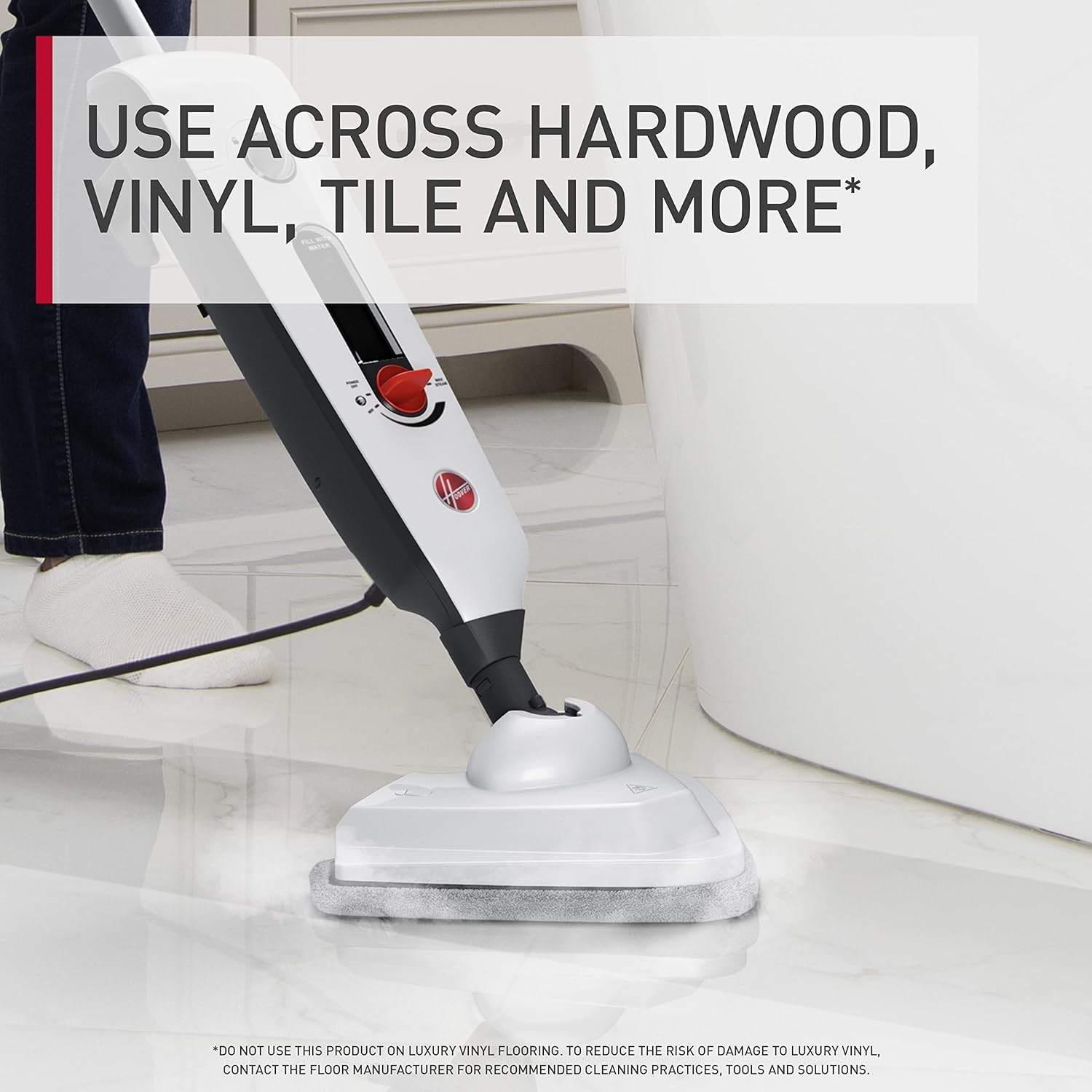 Hoover Steam Complete Steam Mop – WH22100 White Refurbished