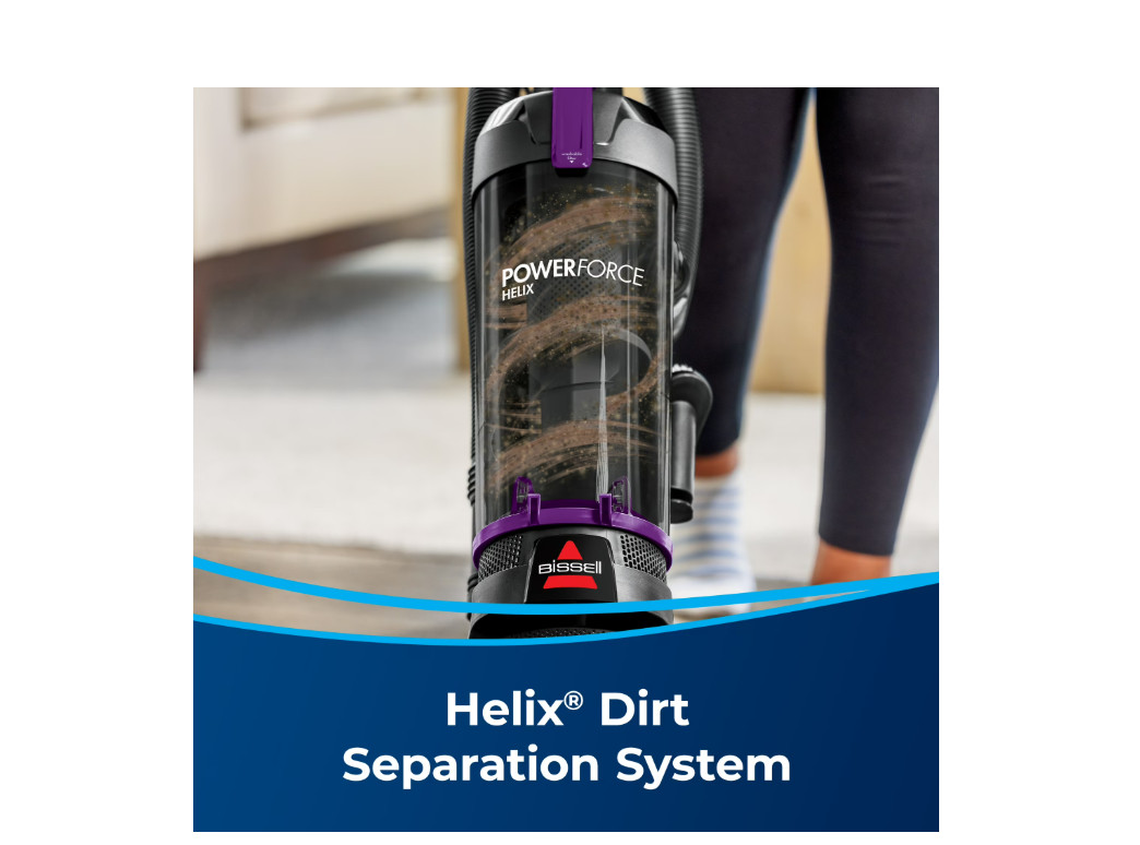 BISSELL PowerForce Helix, Bagless, Upright Vacuum, Pet Friendly, Purple & Black