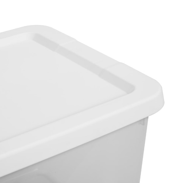 Sterilite 20 Quart Small Storage Bin Plastic Container with Snap On Lid 2pk