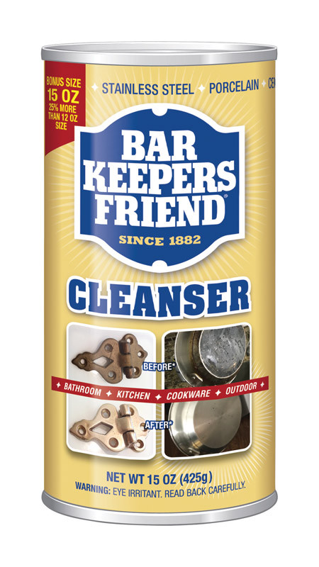2 BAR KEEPERS FRIEND Cleanser Kitchen Bath Cleaner & Polish Cookware 15oz Powder