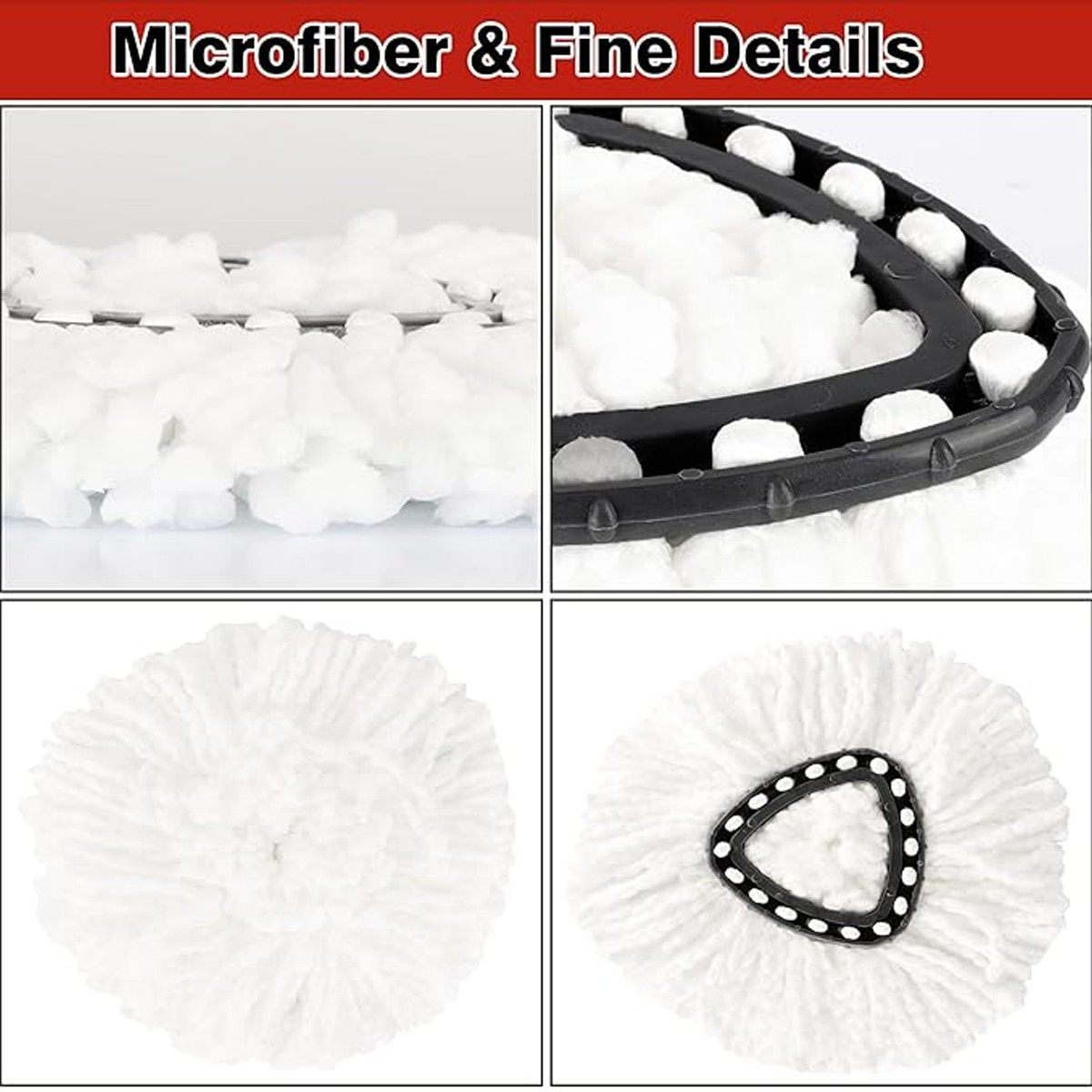 Replacement Microfiber Mop HEAD For O-Cedar Spin Mop Easy Clean Wring Refill US